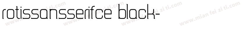 RotisSansSerifce black字体转换